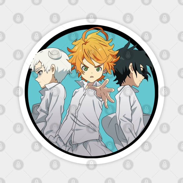 the promised neverland Magnet by Hala Art